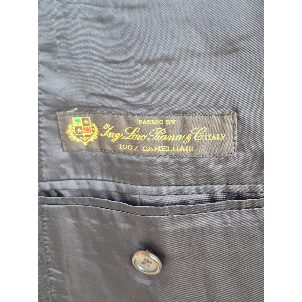 Ralph‎ Lauren Loro Piana Camel Hair Blazer Mens 42S Charcoal Black Sport Coat